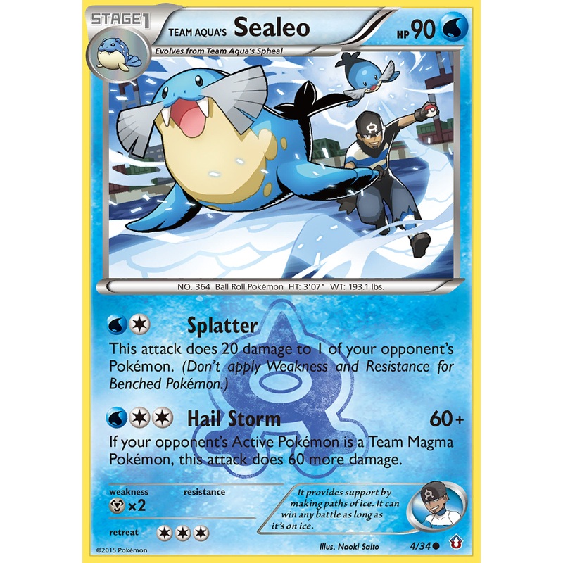 Team Aqua's Sealeo (4/34) [XY: Double Crisis]
