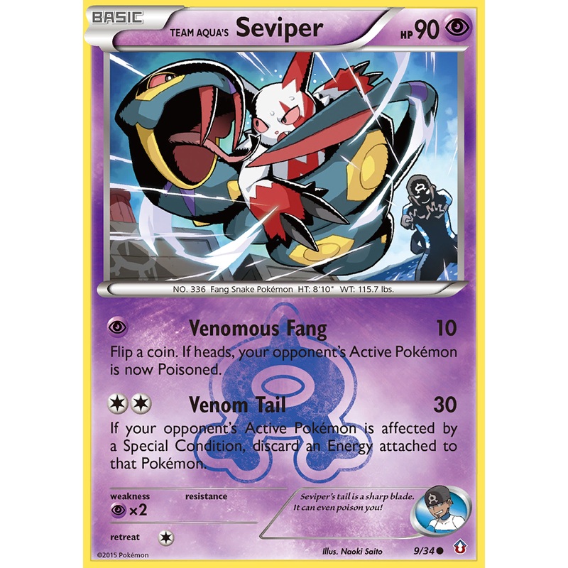 Team Aqua's Seviper (9/34) [XY: Double Crisis]