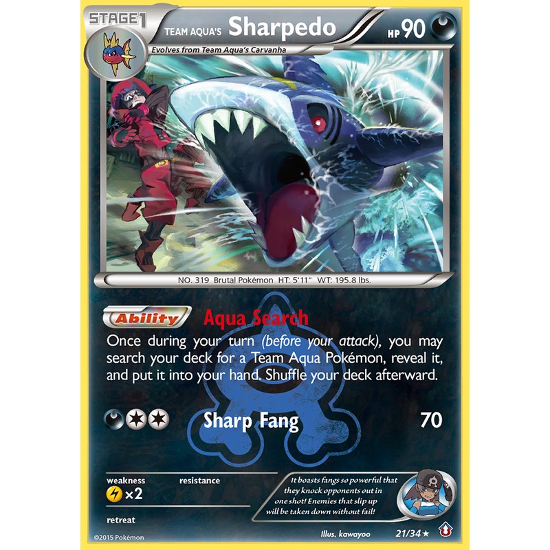 Team Aqua's Sharpedo (21/34) [XY: Double Crisis]