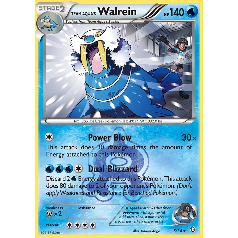 Team Aqua's Walrein (5/34) [XY: Double Crisis]