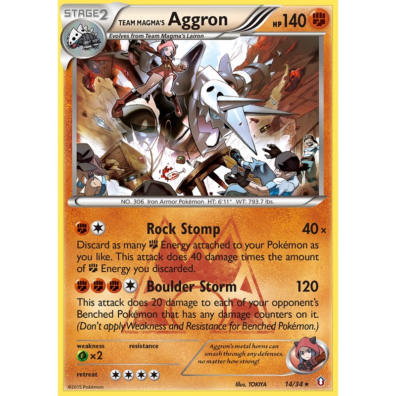 Team Magma's Aggron (14/34) [XY: Double Crisis]