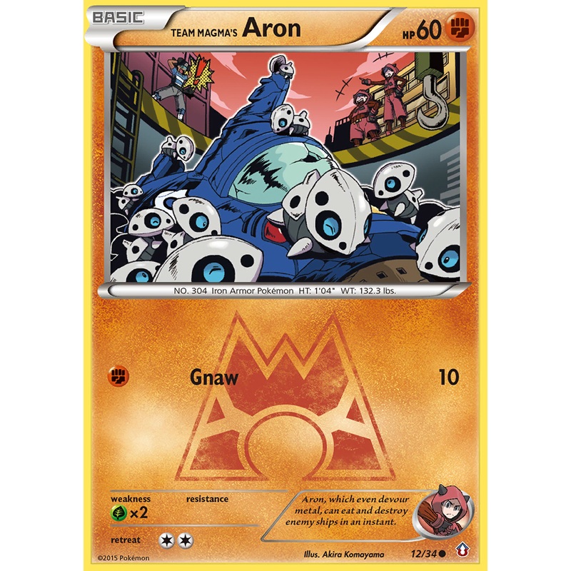 Team Magma's Aron (12/34) [XY: Double Crisis]
