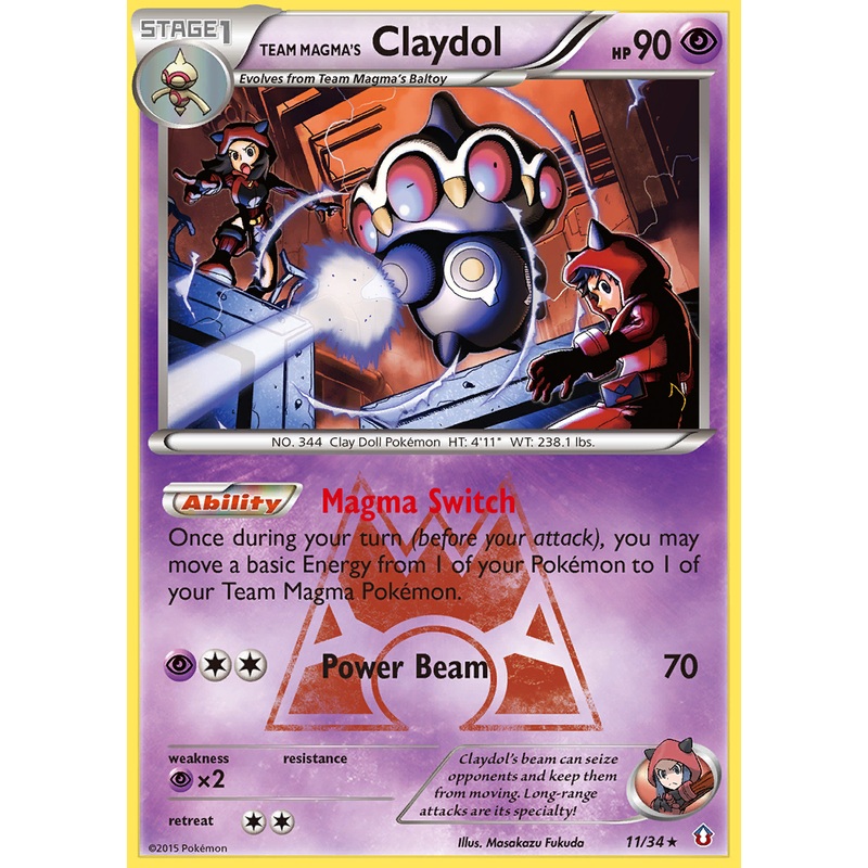 Team Magma's Claydol (11/34) [XY: Double Crisis]