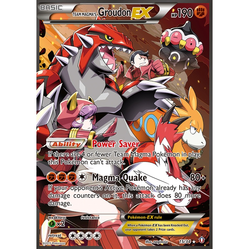 Team Magma's Groudon ex (15/34) [XY: Double Crisis]