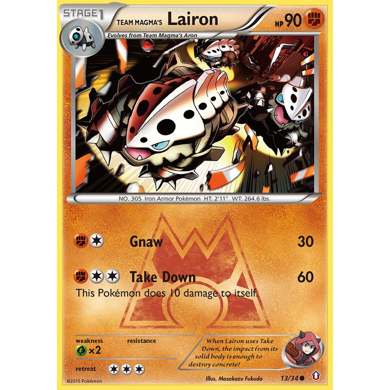 Team Magma's Lairon (13/34) [XY: Double Crisis]