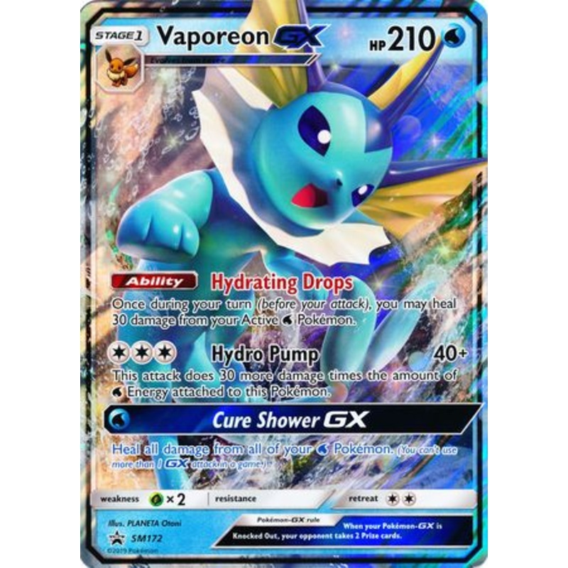 Vaporeon GX (SM172) (Jumbo Card) [Sun & Moon: Black Star Promos]