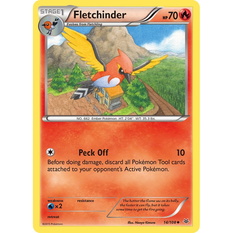 Fletchinder (14/108) [XY: Roaring Skies]