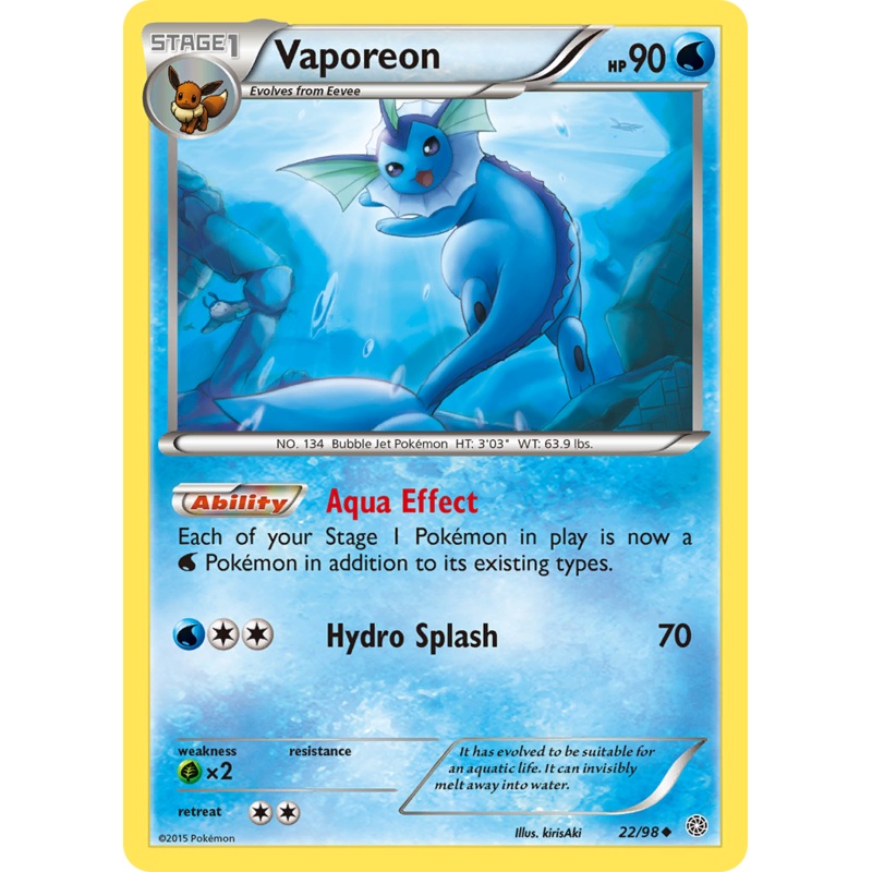 Vaporeon (22/98) [XY: Ancient Origins]