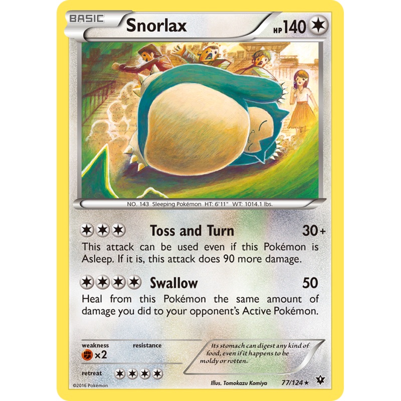 Snorlax (77/124) [XY: Fates Collide]