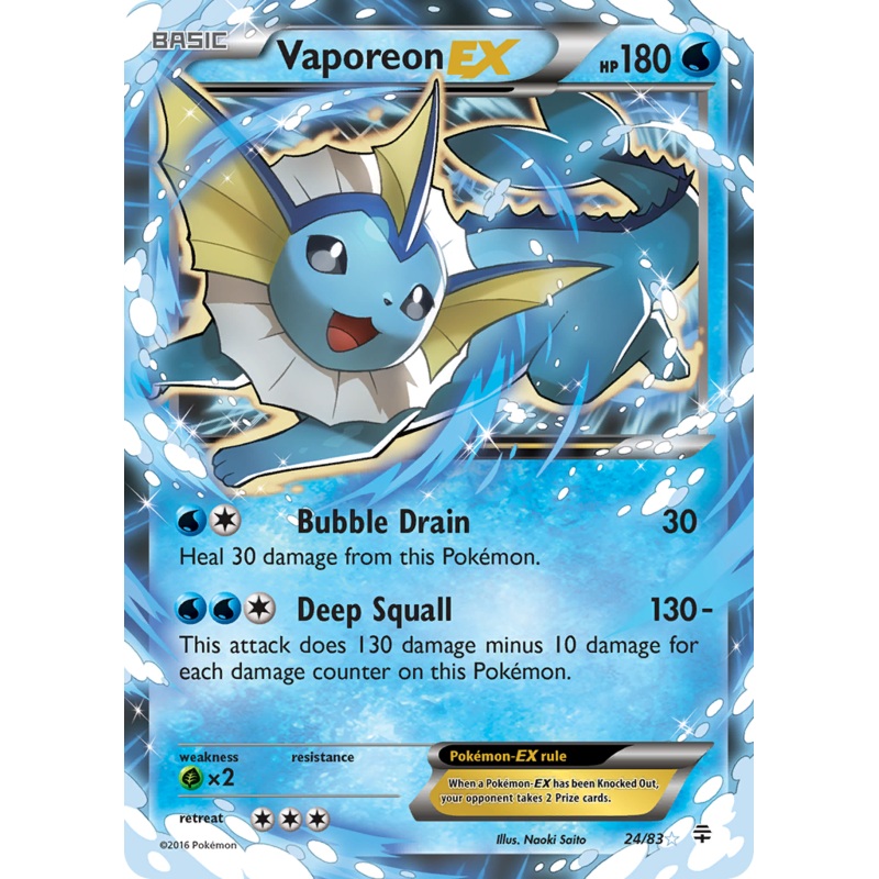 Vaporeon EX (24/83) [XY: Generations]