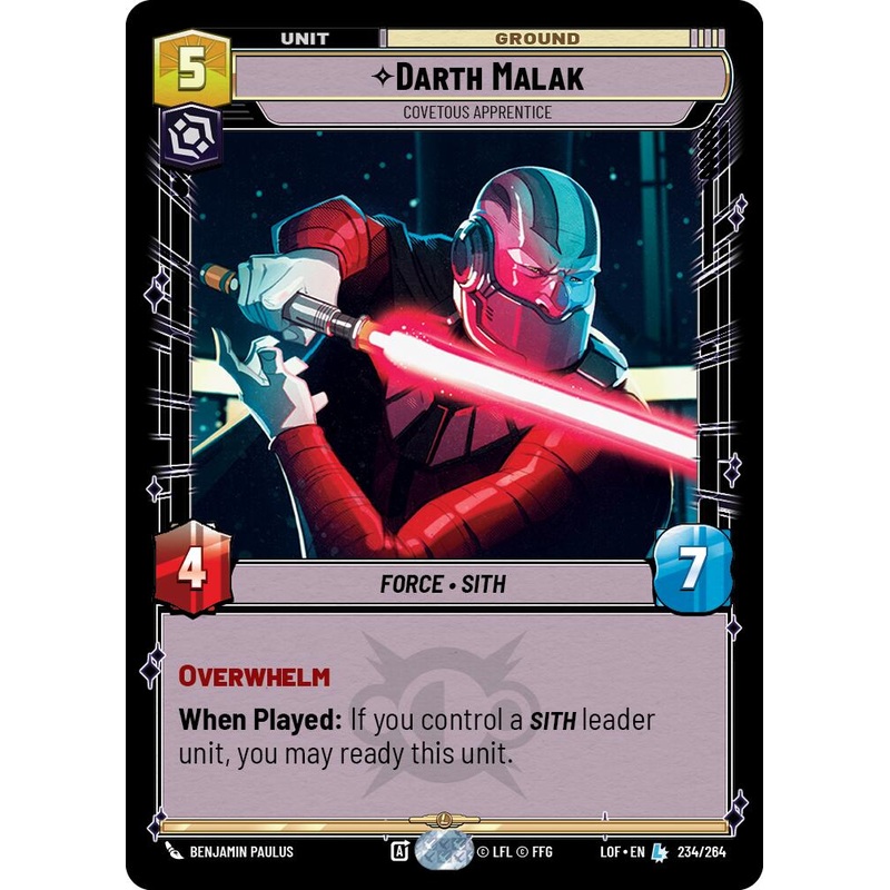 Darth Malak - Covetous Apprentice (234/264) (234/264) [Legends of the Force]