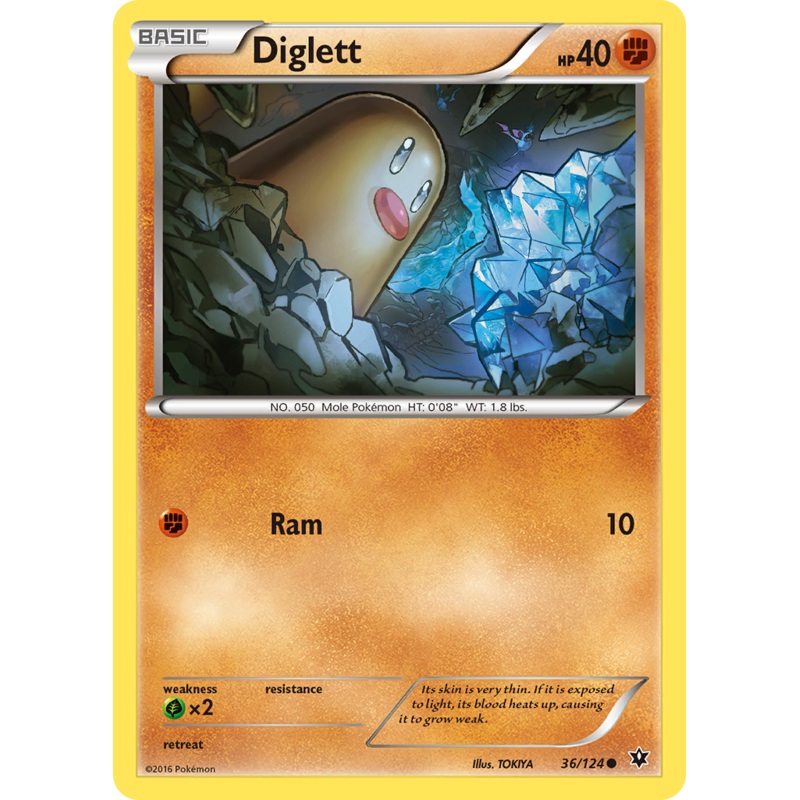 Diglett (36/124) [XY: Fates Collide]