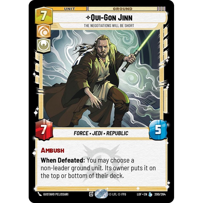 Qui-Gon Jinn - The Negotiations Will Be Short (200/264) (200/264) [Legends of the Force]