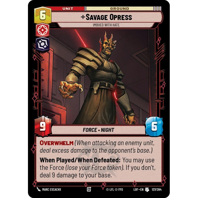 Savage Opress - Imbued With Hate (137/264) (137/264) [Legends of the Force]