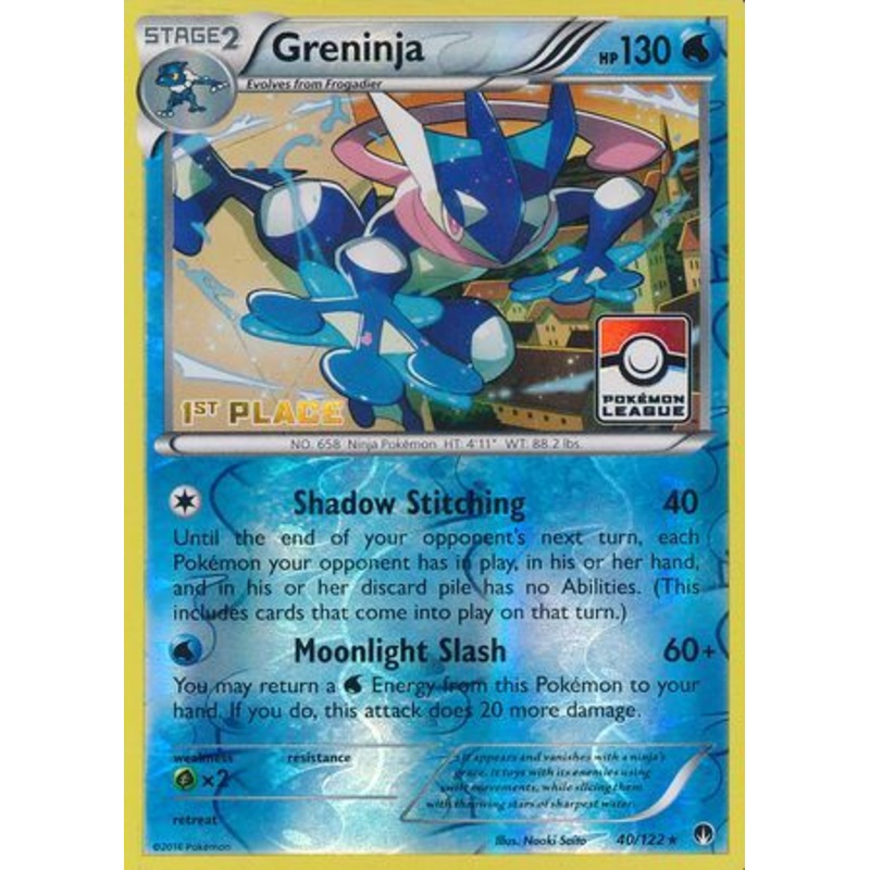 Greninja (40/122) (League Promo 1st Place) [XY: BREAKpoint]