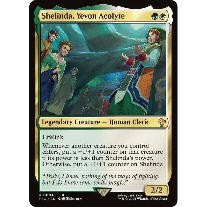 Shelinda, Yevon Acolyte (Surge Foil) [FINAL FANTASY Commander]