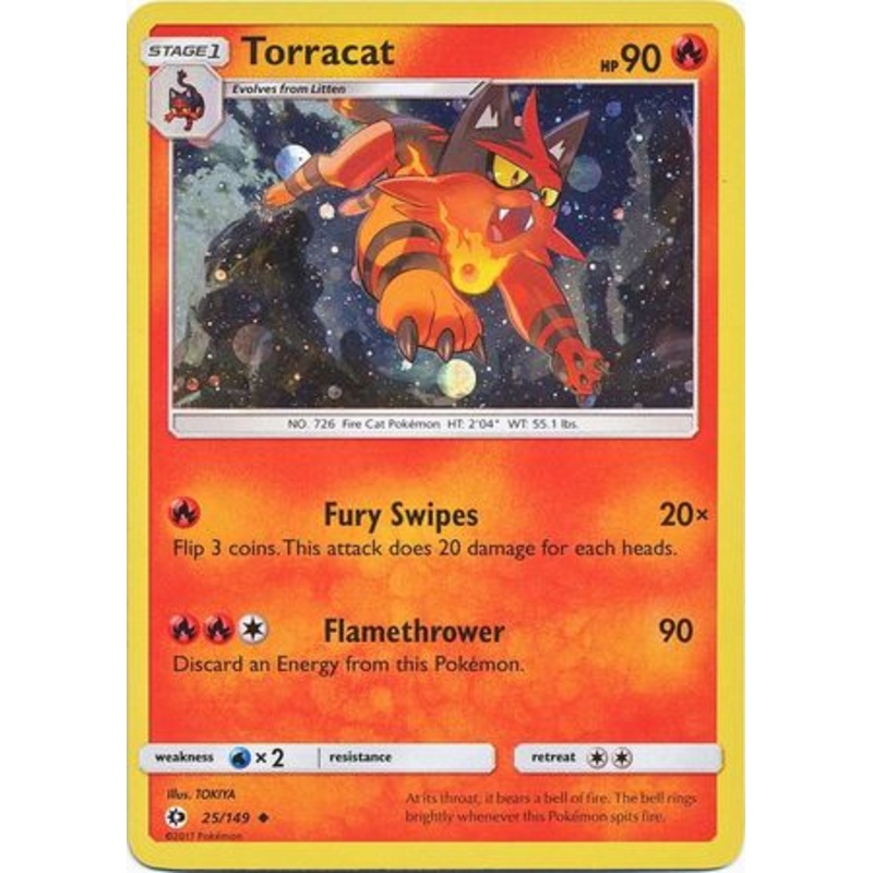 Torracat (25/149) (Cosmos Holo) [Sun & Moon: Base Set]