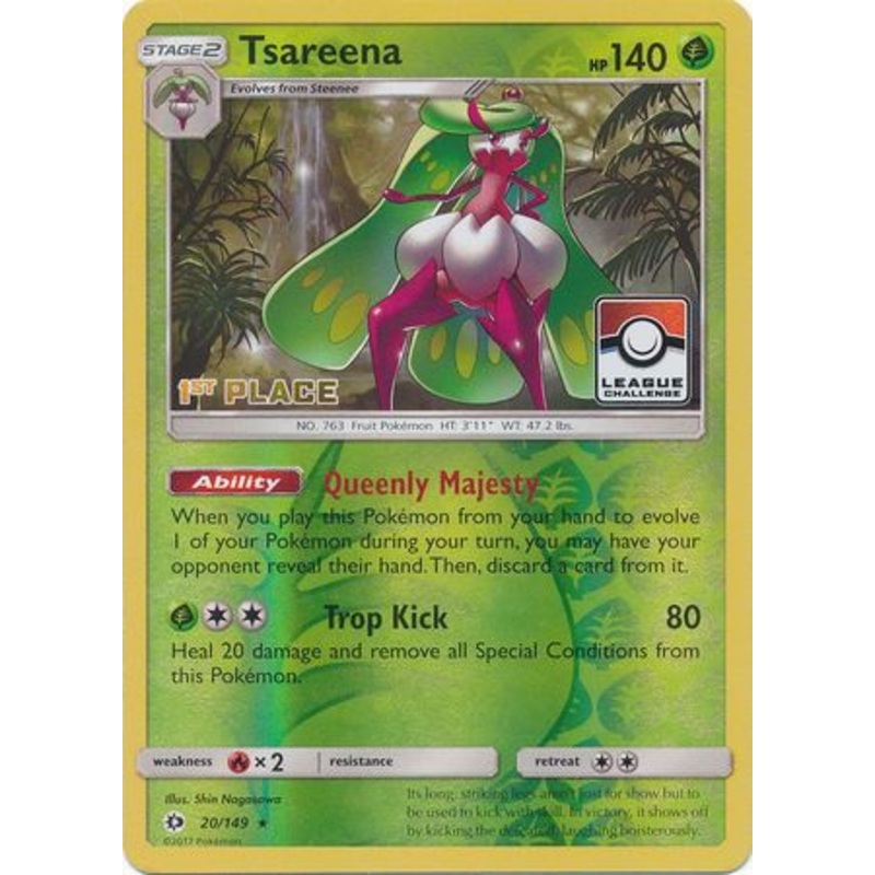 Tsareena (20/149) (League 1st Place) [Sun & Moon: Base Set]