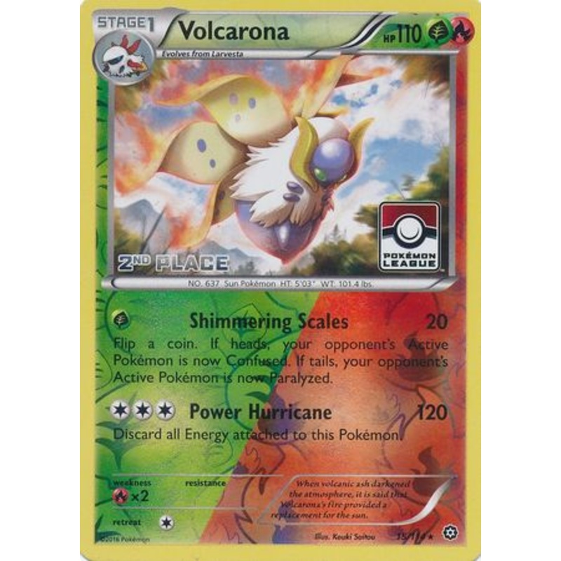 Volcarona (15/114) (League Promo 2nd Place) [XY: Steam Siege]
