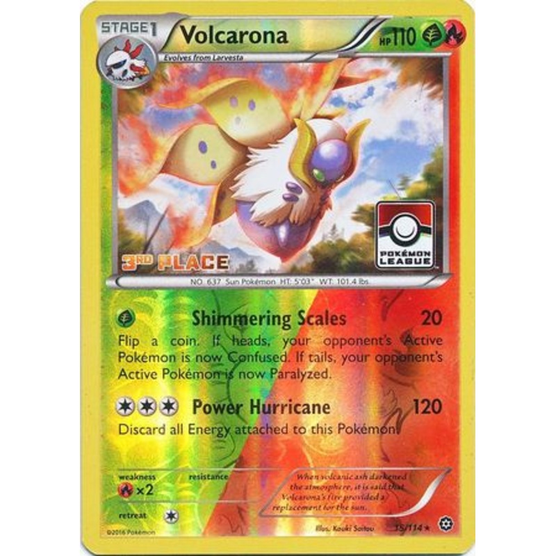 Volcarona (15/114) (League Promo 3rd Place) [XY: Steam Siege]