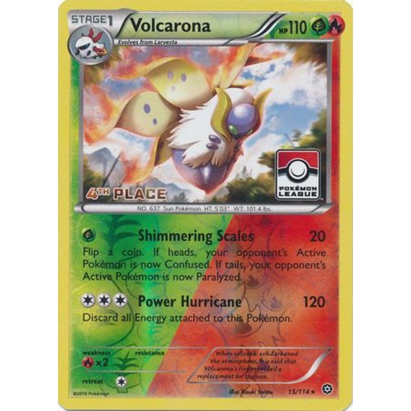 Volcarona (15/114) (League Promo 4th Place) [XY: Steam Siege]