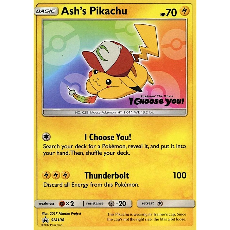 Ash's Pikachu (SM108) [Sun & Moon: Black Star Promos]