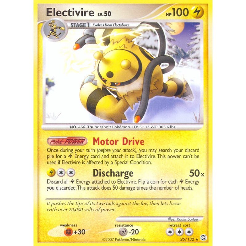 Electivire (25/132) (Theme Deck Exclusive) [Diamond & Pearl: Secret Wonders]