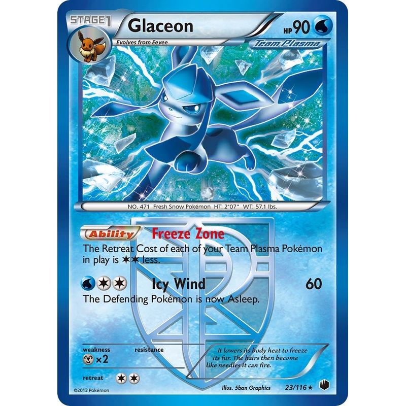 Glaceon (23/116) (Theme Deck Exclusive) [Black & White: Plasma Freeze]