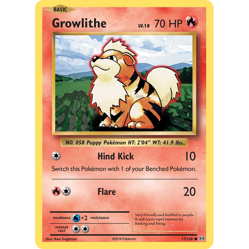Growlithe (17/108) [XY: Evolutions]