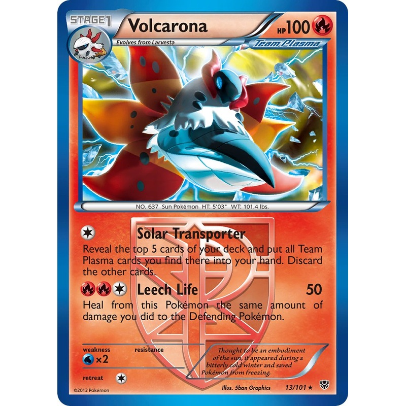 Volcarona (13/101) (Theme Deck Exclusive) [Black & White: Plasma Blast]