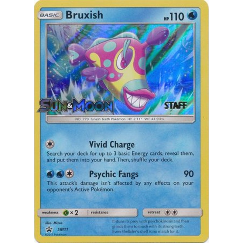 Bruxish (SM11) (Staff Prerelease Promo) [Sun & Moon: Black Star Promos]