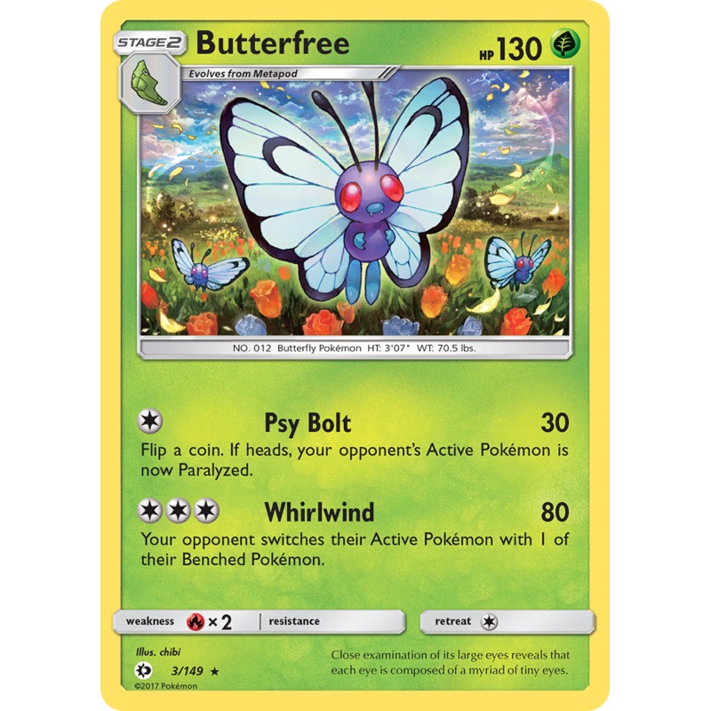 Butterfree (3/149) [Sun & Moon: Base Set]
