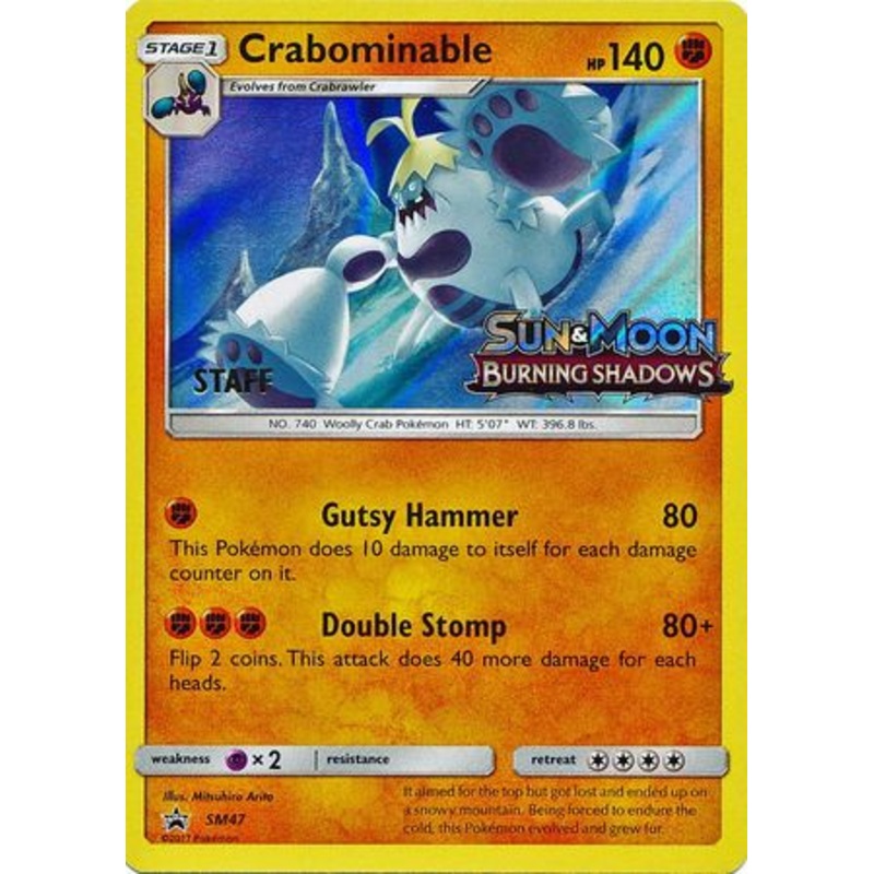 Crabominable (SM47) (Staff Prerelease Promo) [Sun & Moon: Black Star Promos]