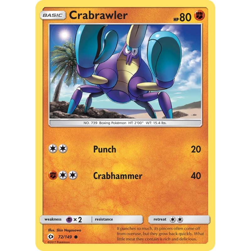 Crabrawler (72/149) [Sun & Moon: Base Set]