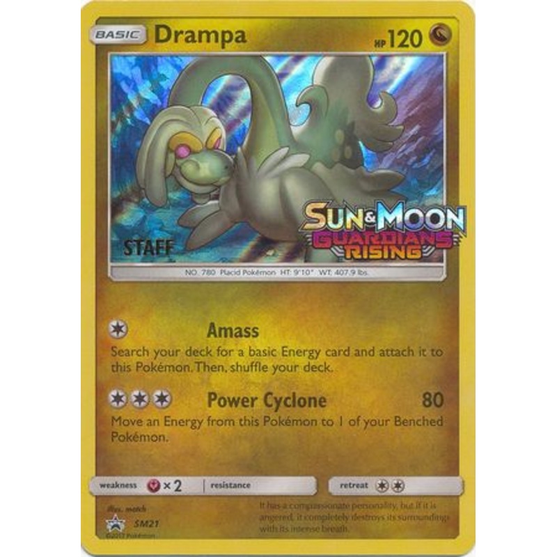 Drampa (SM21) (Staff Prerelease Promo) [Sun & Moon: Black Star Promos]