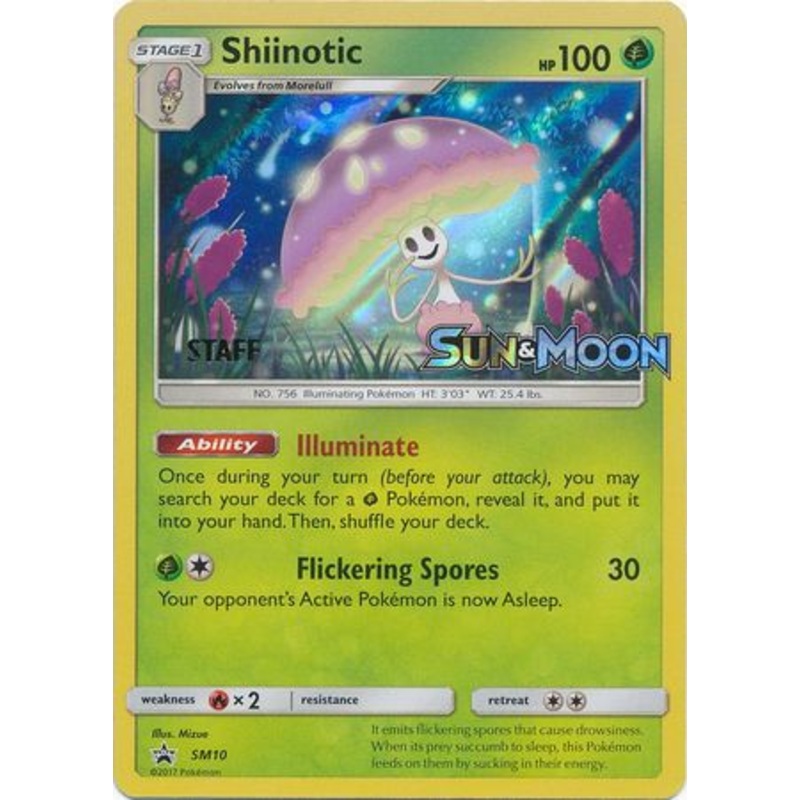 Shiinotic (SM10) (Staff Prerelease Promo) [Sun & Moon: Black Star Promos]