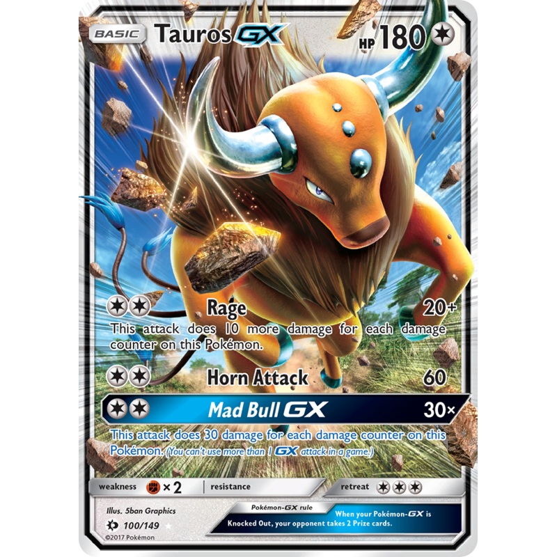 Tauros GX (100/149) [Sun & Moon: Base Set]