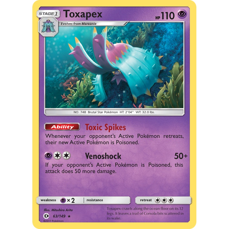 Toxapex (63/149) [Sun & Moon: Base Set]