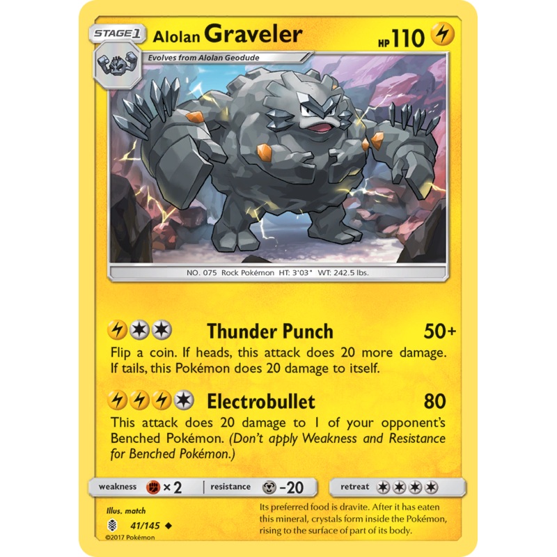 Alolan Graveler (41/145) [Sun & Moon: Guardians Rising]