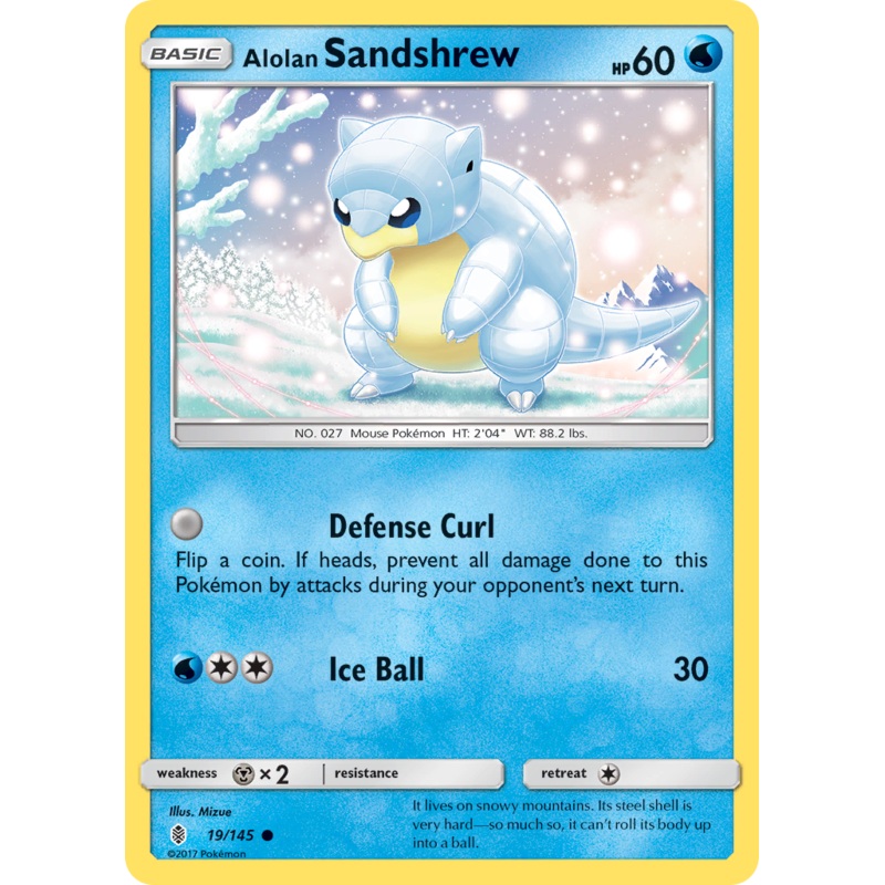 Alolan Sandshrew (19/145) [Sun & Moon: Guardians Rising]