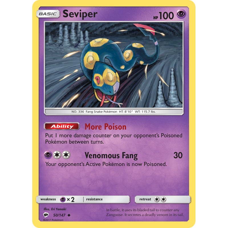 Seviper (50/147) [Sun & Moon: Burning Shadows]