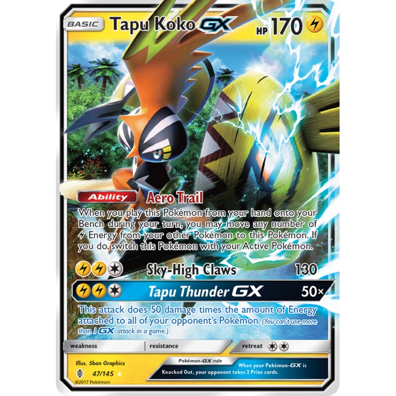 Tapu Koko GX (47/145) [Sun & Moon: Guardians Rising]