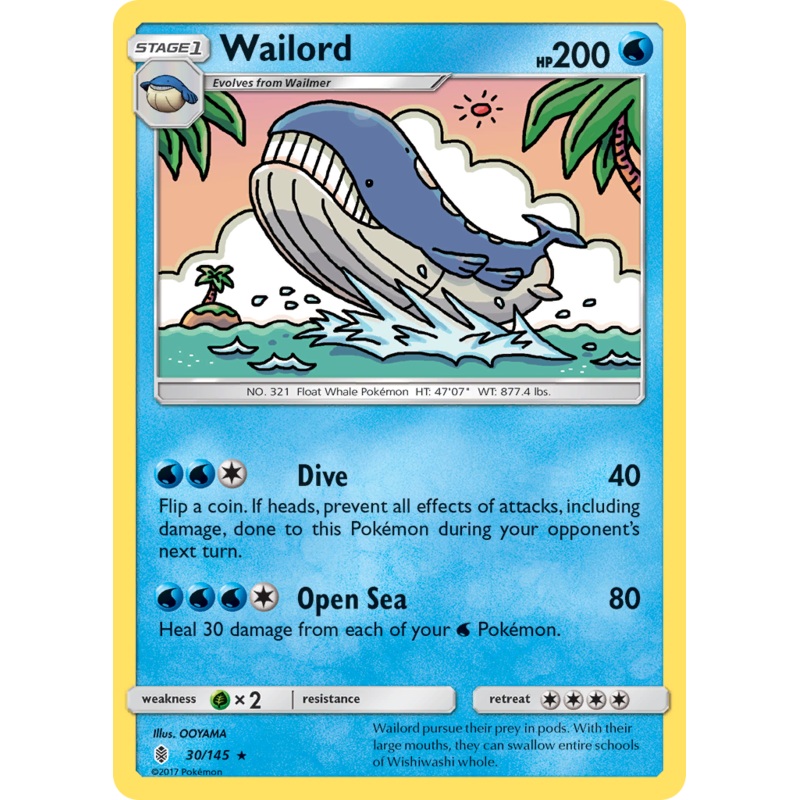 Wailord (30/145) [Sun & Moon: Guardians Rising]