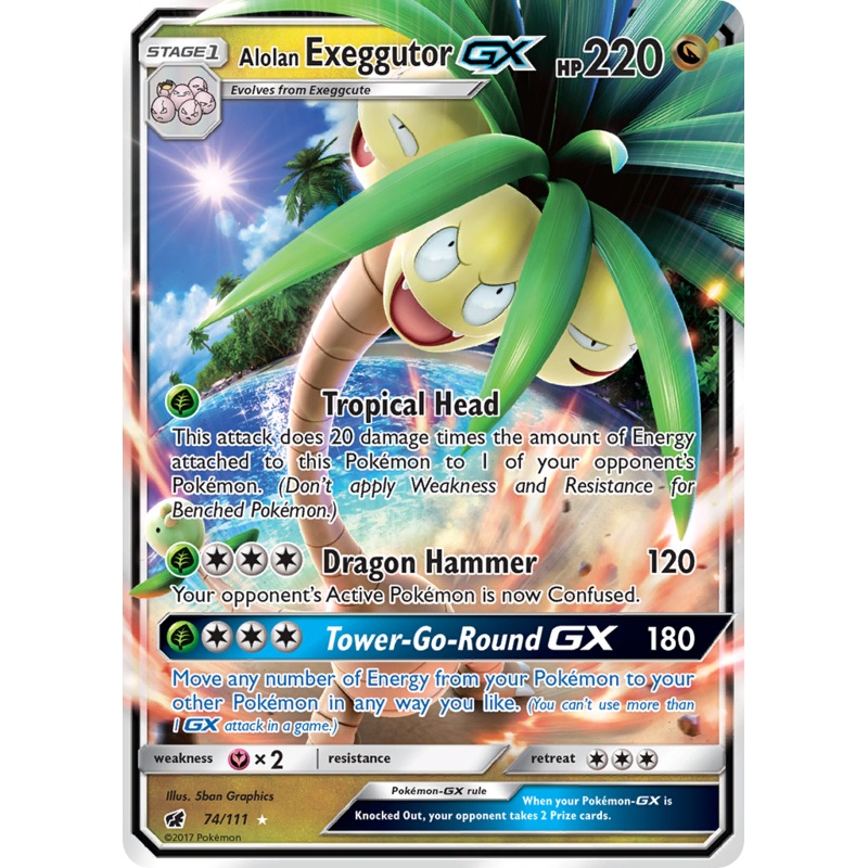 Alolan Exeggutor GX (74/111) [Sun & Moon: Crimson Invasion]