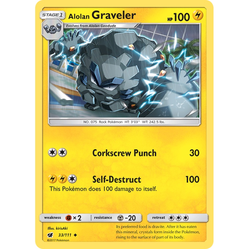 Alolan Graveler (33/111) [Sun & Moon: Crimson Invasion]