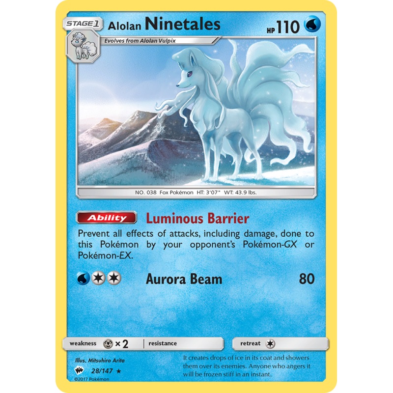 Alolan Ninetales (28/147) [Sun & Moon: Burning Shadows]
