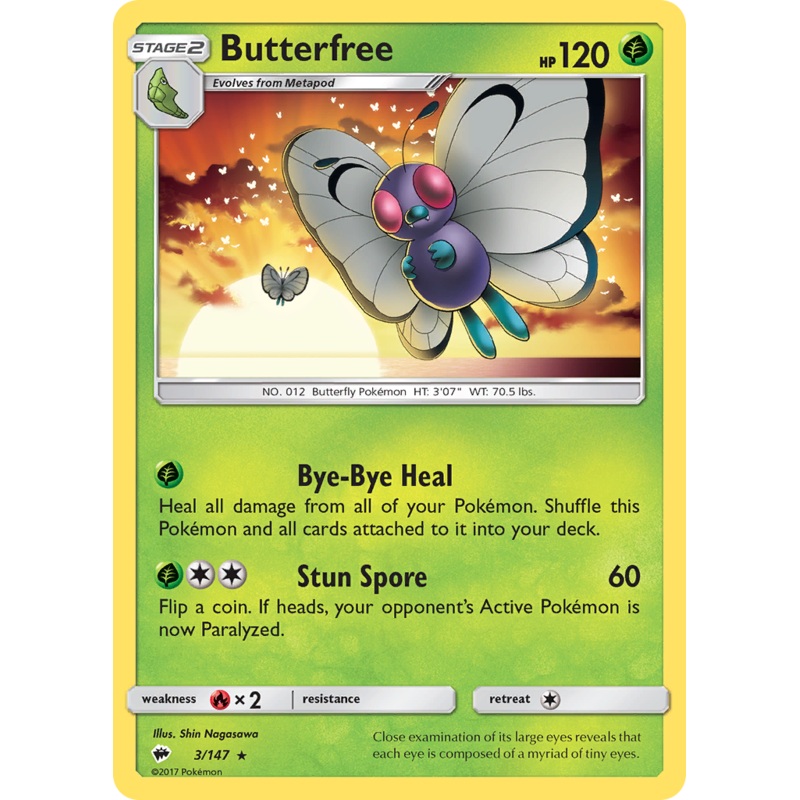 Butterfree (3/147) [Sun & Moon: Burning Shadows]