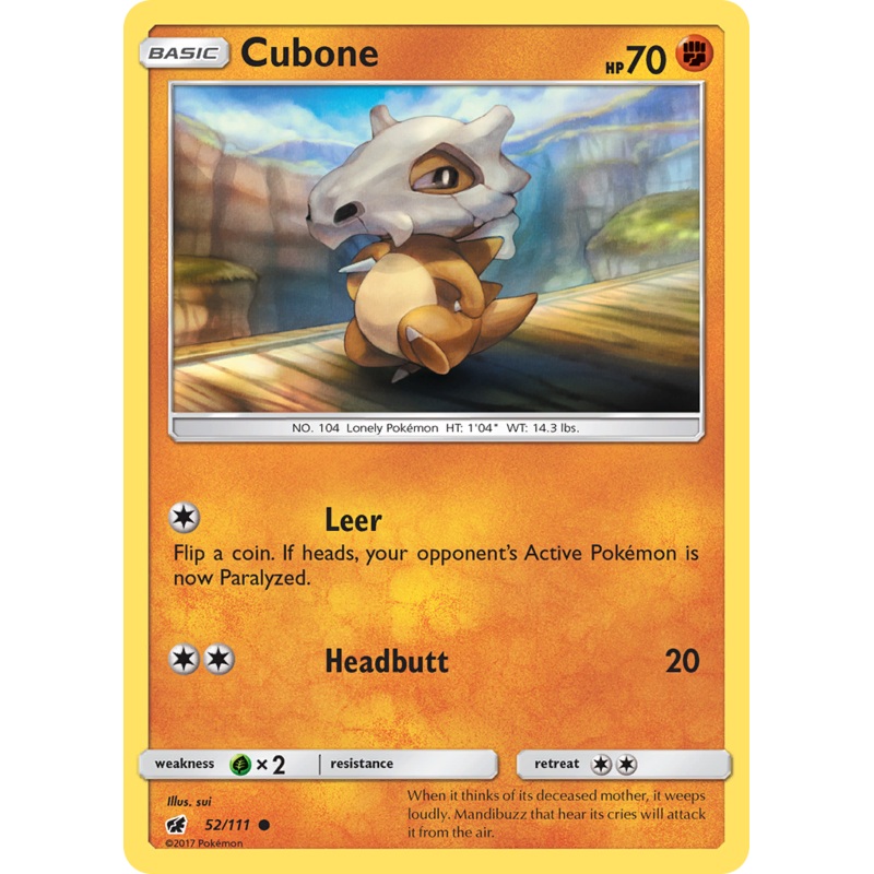 Cubone (52/111) [Sun & Moon: Crimson Invasion]