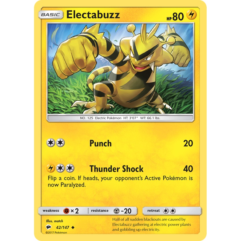 Electabuzz (42/147) [Sun & Moon: Burning Shadows]