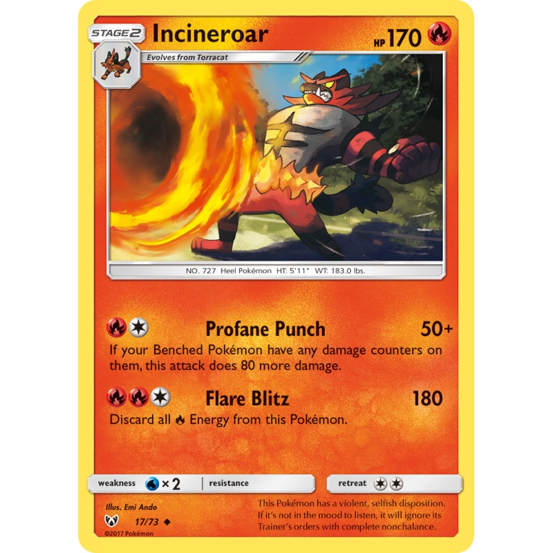 Incineroar (17/73) [Sun & Moon: Shining Legends]